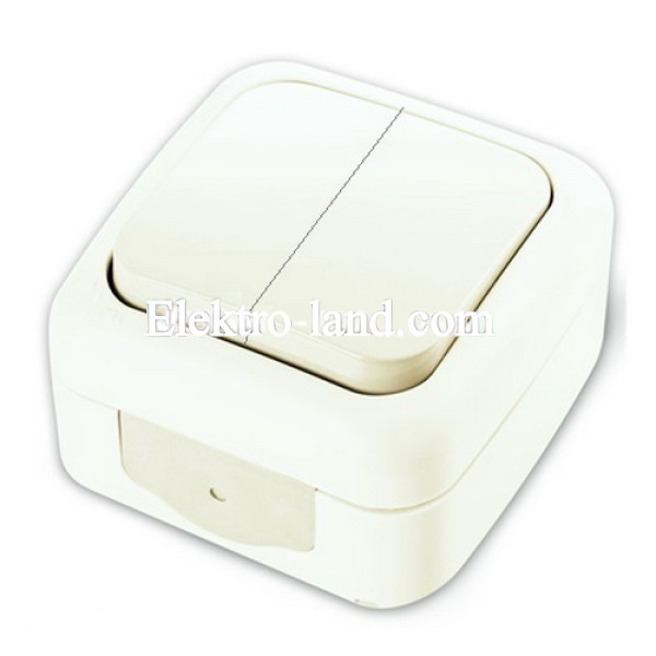 ВЫКЛЮЧАТЕЛЬ VI-KO PALMIYE БЕЛЫЙ 2кл НАКЛАДНОЙ IP54 ((90555402)